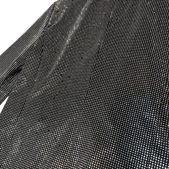 Steve Madden Rhinestone Blazer XS Black Silver Sparkle Party Jacket - Picture 7 of 8